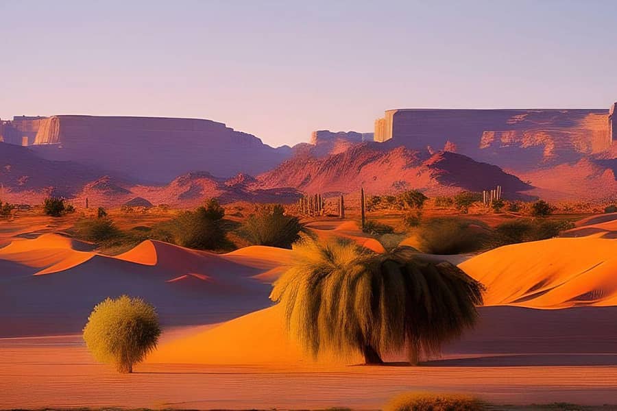 Which desert is the largest hot desert in the world?